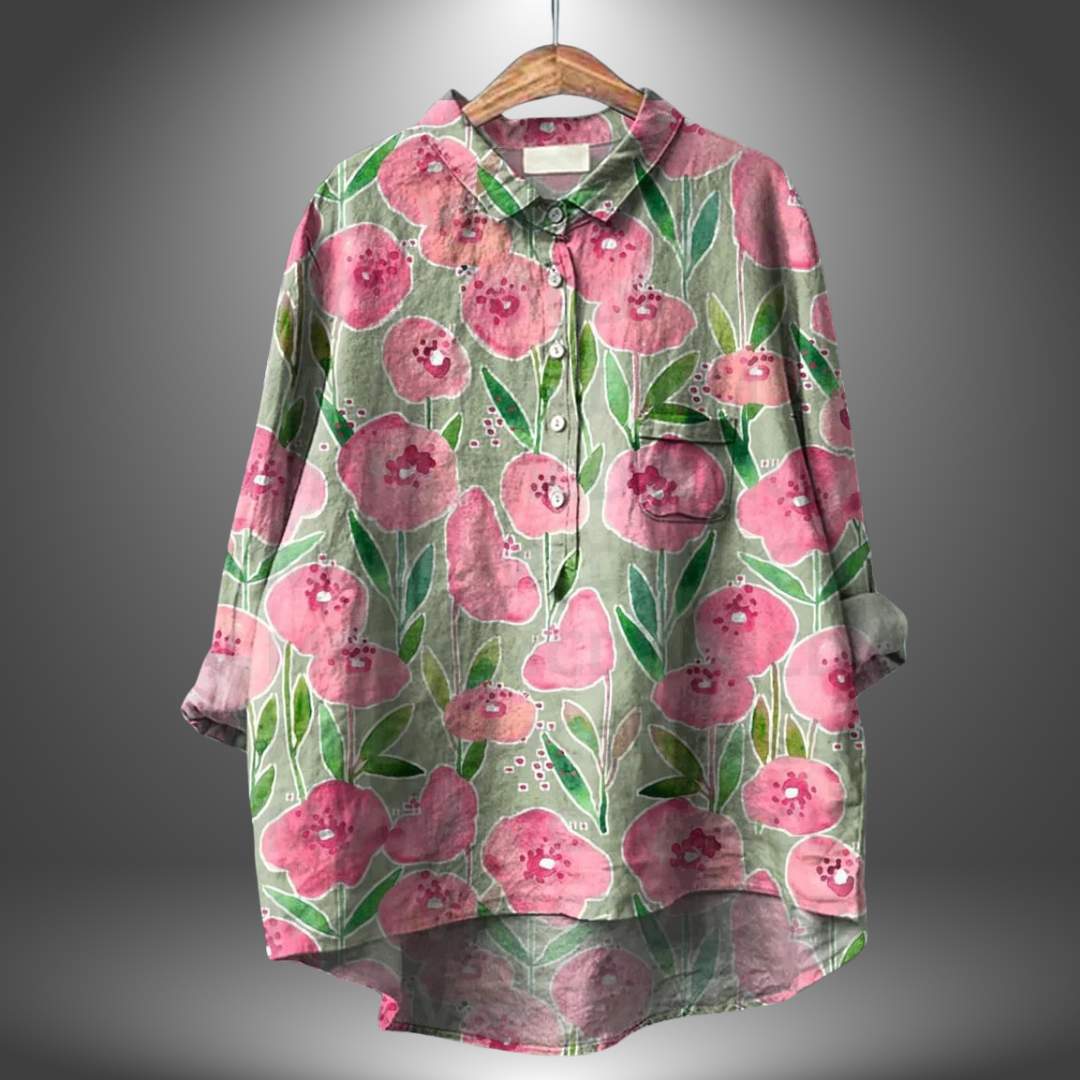 Virginia | Camisa floral artesanal para mujer