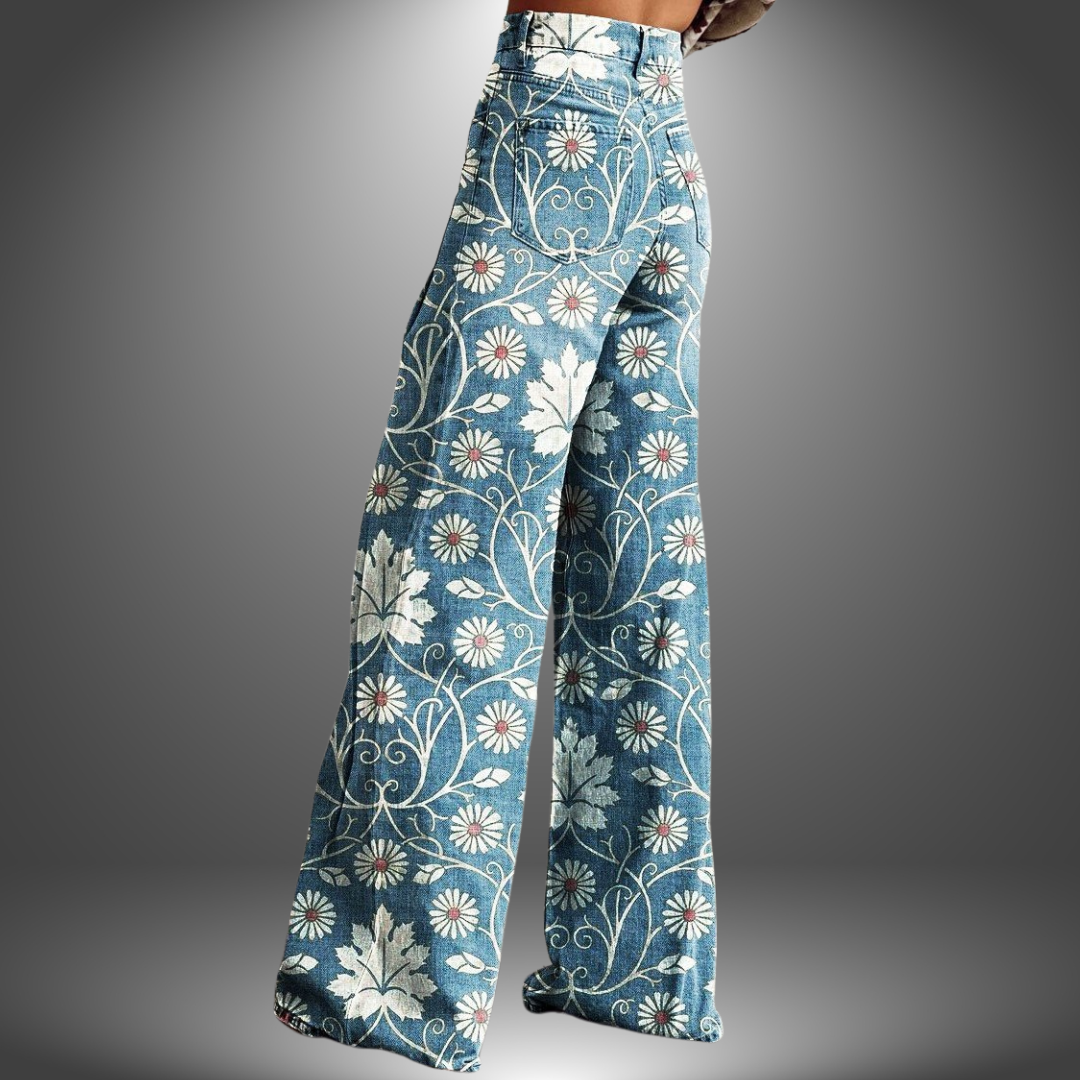 Olivia | Pantalones florales hechos a mano