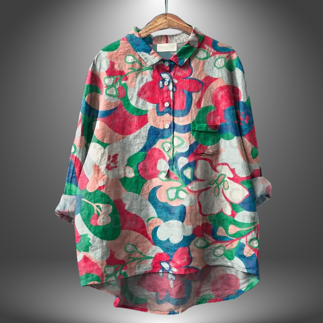 Virginia | Camisa floral artesanal para mujer