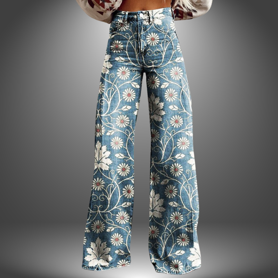 Olivia | Pantalones florales hechos a mano