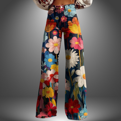 Olivia | Pantalones estilo floral premium