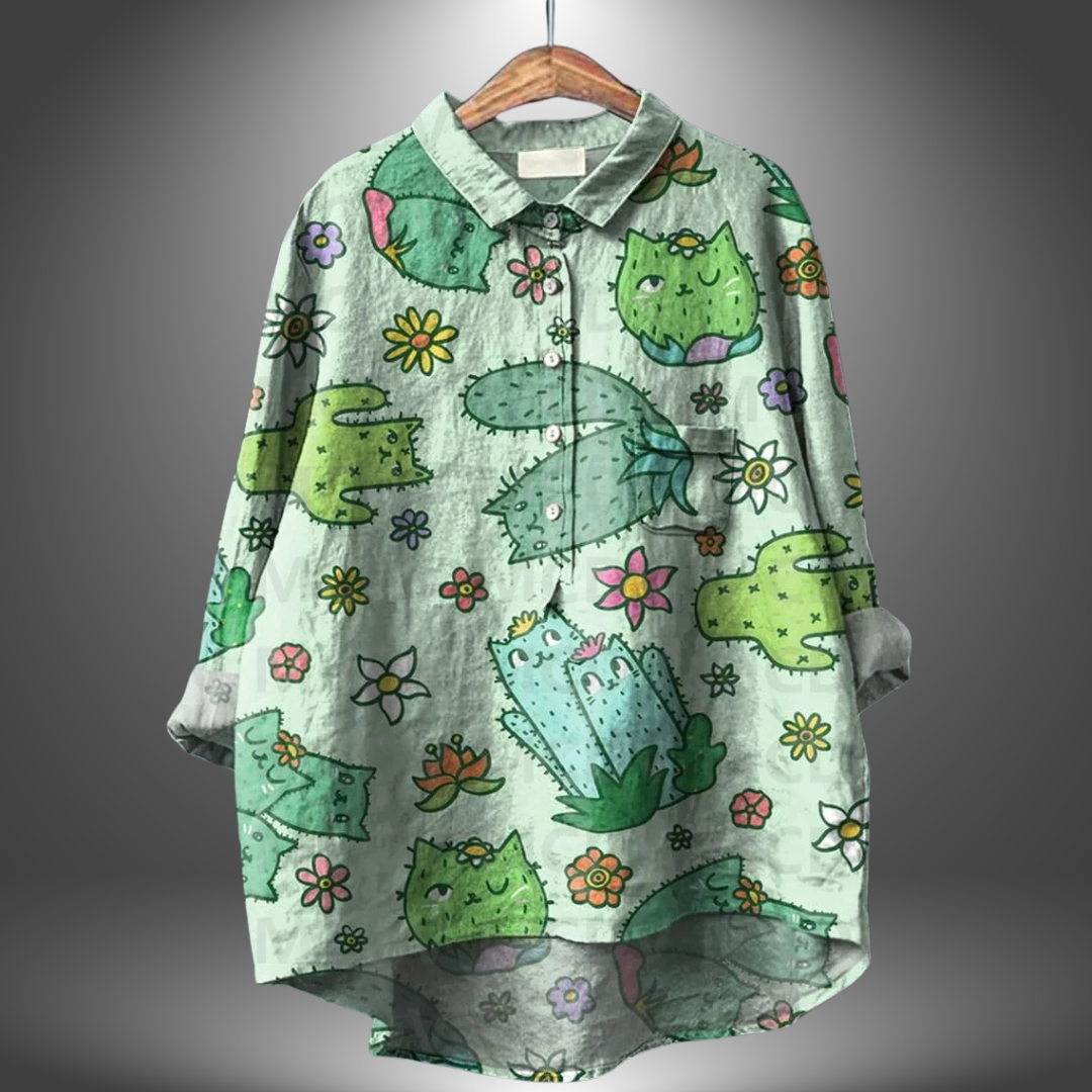 Virginia | Camisa floral artesanal para mujer