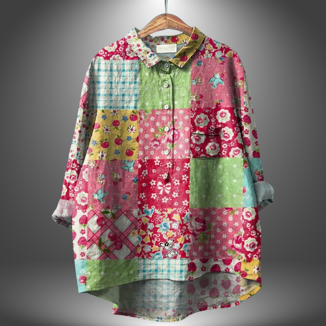 Virginia | Camisa floral artesanal para mujer