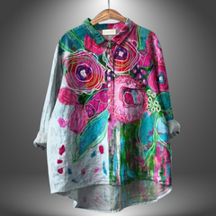 Virginia | Camisa floral artesanal para mujer