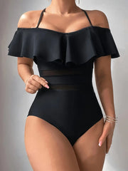Women's Elegant High-Elasticity One-Piece Swimsuit
