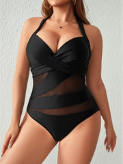 Women's High-Waist Tummy Control One-Piece Swimsuit