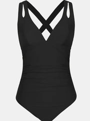 Women's Elegant Cross-Back One-Piece Swimsuit