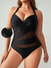Women's High-Waist Tummy Control One-Piece Swimsuit