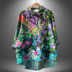 Virginia | Camisa floral artesanal para mujer