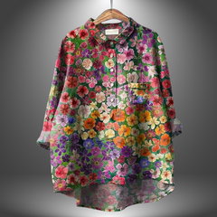 Virginia | Camisa floral artesanal para mujer