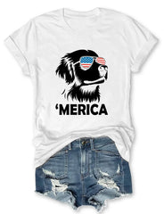 Golden Retriever 4th Of July T-shirt