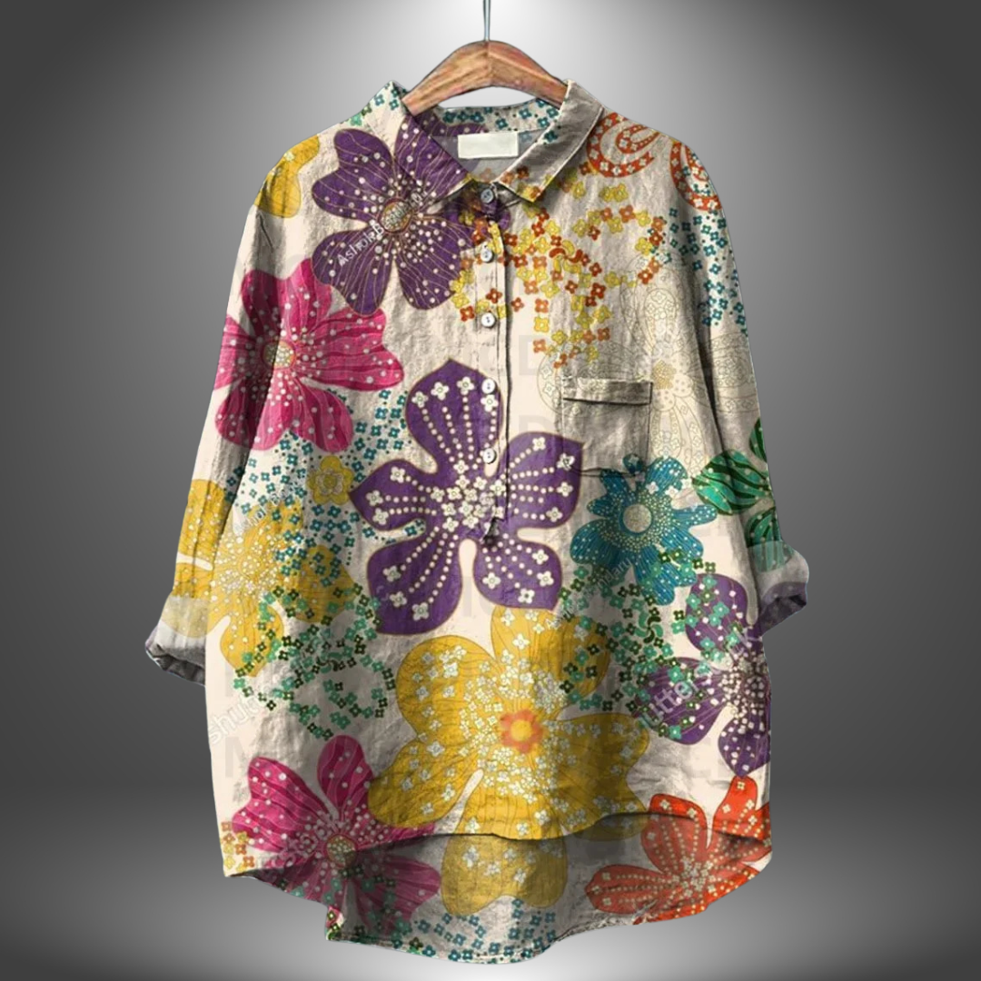 Virginia | Camisa floral artesanal para mujer