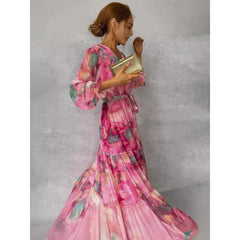 Kalani | Elegante vestido floral con escote en V
