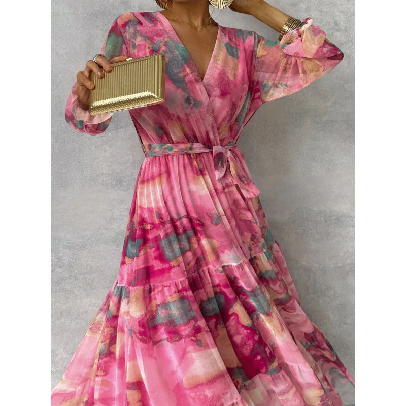 Kalani | Elegante vestido floral con escote en V