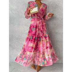 Kalani | Elegante vestido floral con escote en V