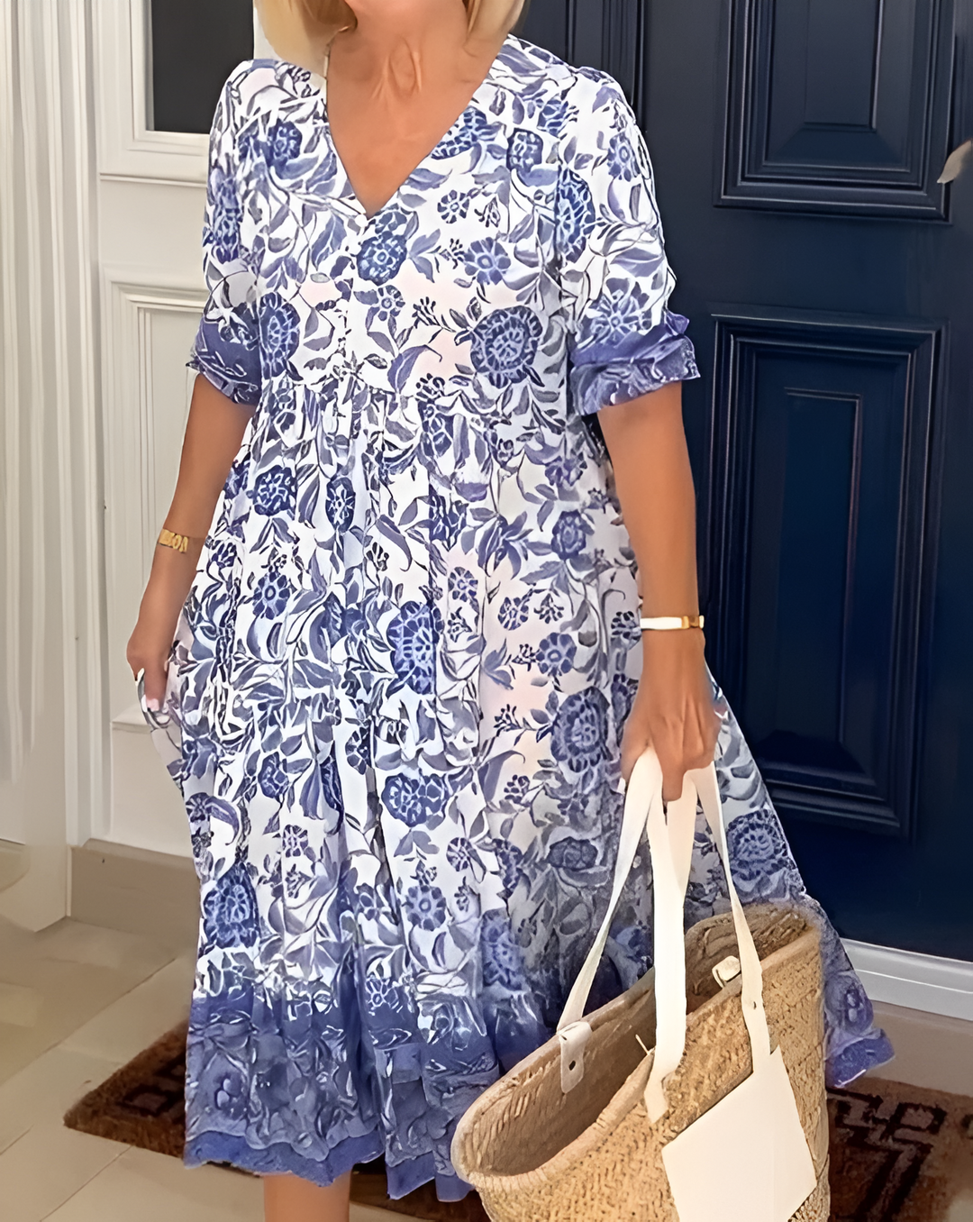 V-NECK BOHEMIAN DRESS