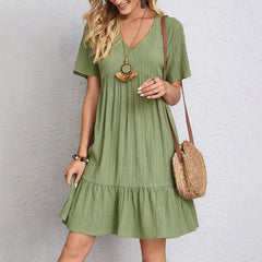 Imma™ Mini Vestido de Manga Corta de Primavera/Verano