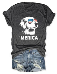 Golden Retriever 4th Of July T-shirt