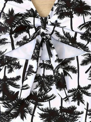 Palm Tree Print Swimsuit