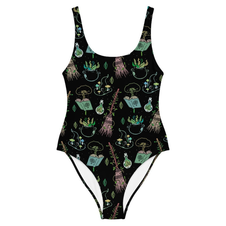 Green Witch Forest One-Piece Swimsuit