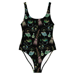 Green Witch Forest One-Piece Swimsuit