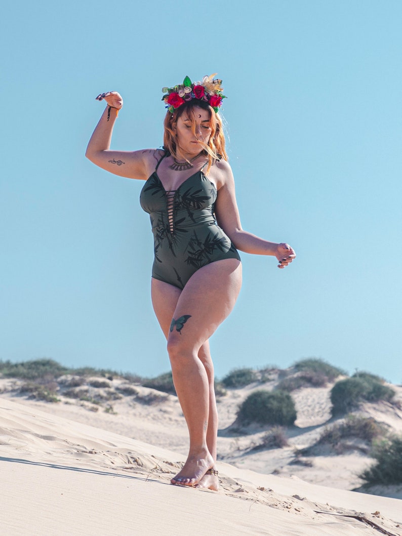 Plus Size Swimsuit, Black Swimsuit, Thick Lycra swimsuit