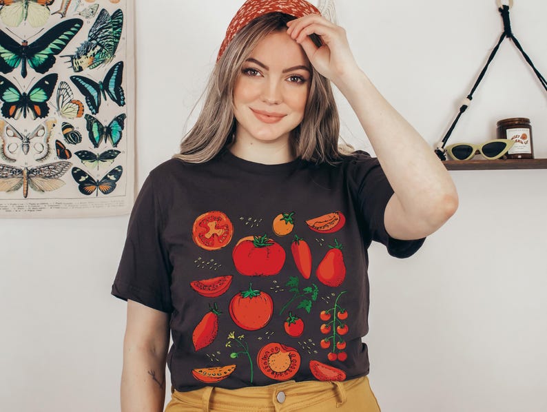 Tomato Shirt Fruit Shirt Botanical Shirt