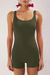 One Piece Green Swimsuit | Ladies Modest Bathing Suit
