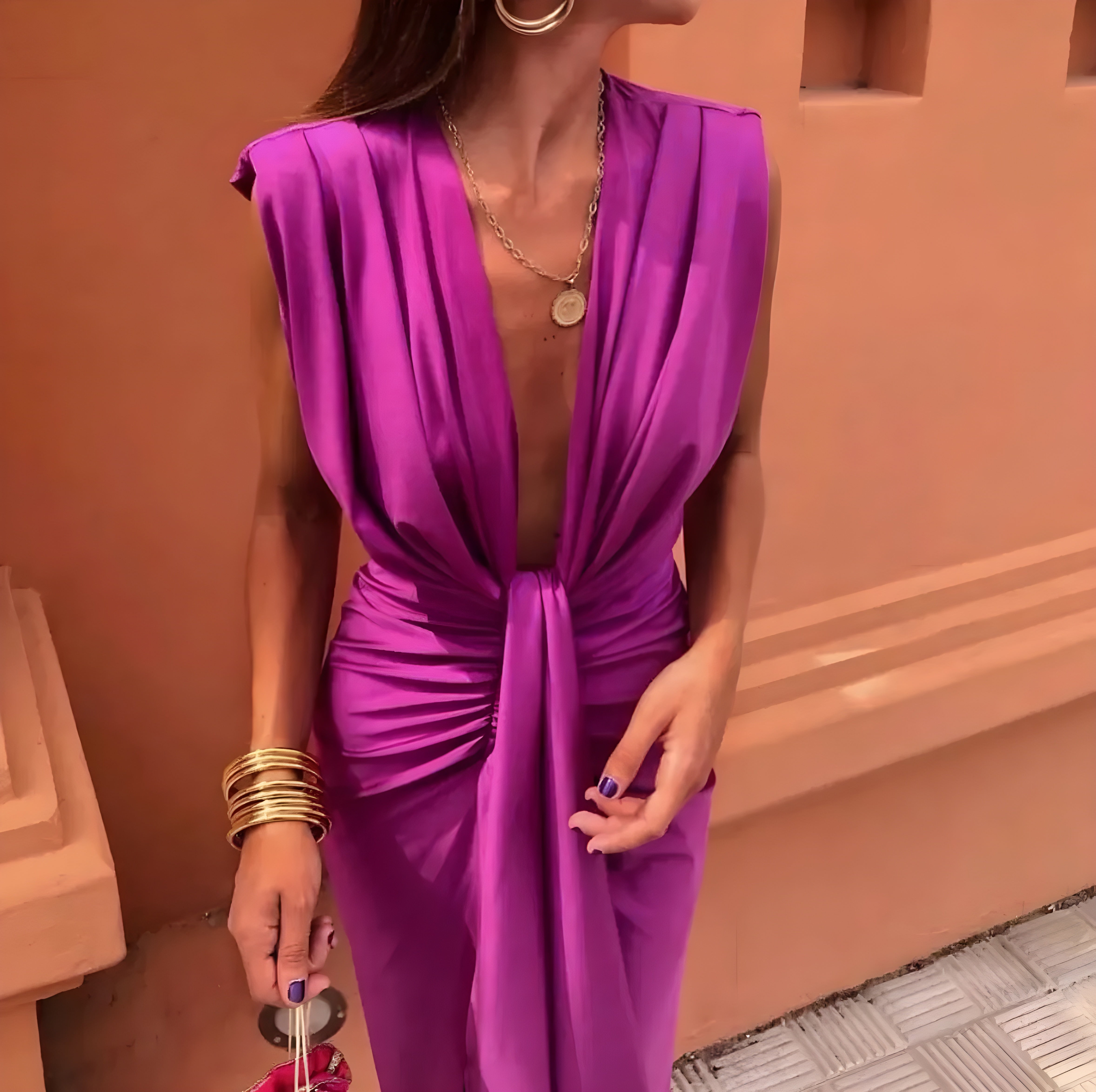 Elvira™ - Vestido con pliegues suaves y elegancia moderna