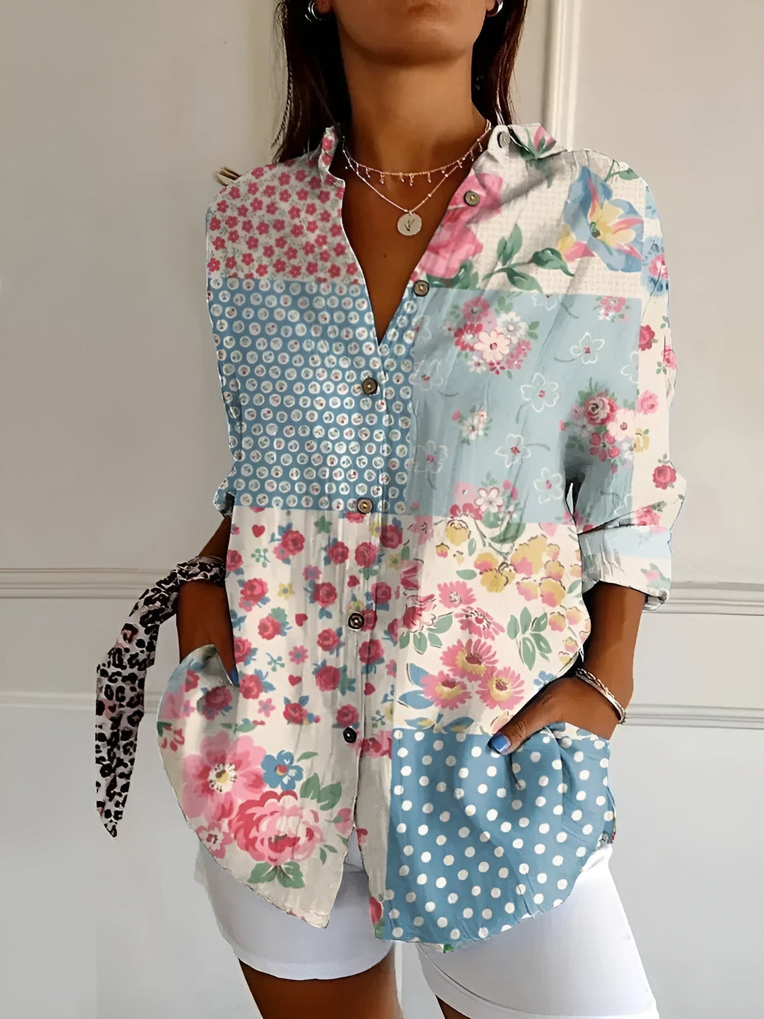 Blusa estampada de mujer