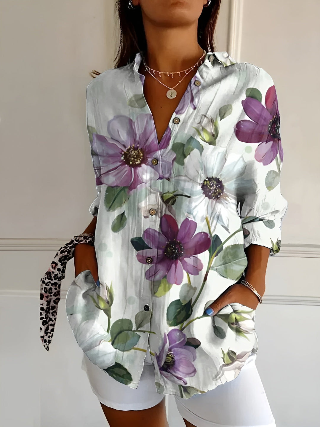 Blusa estampada de mujer