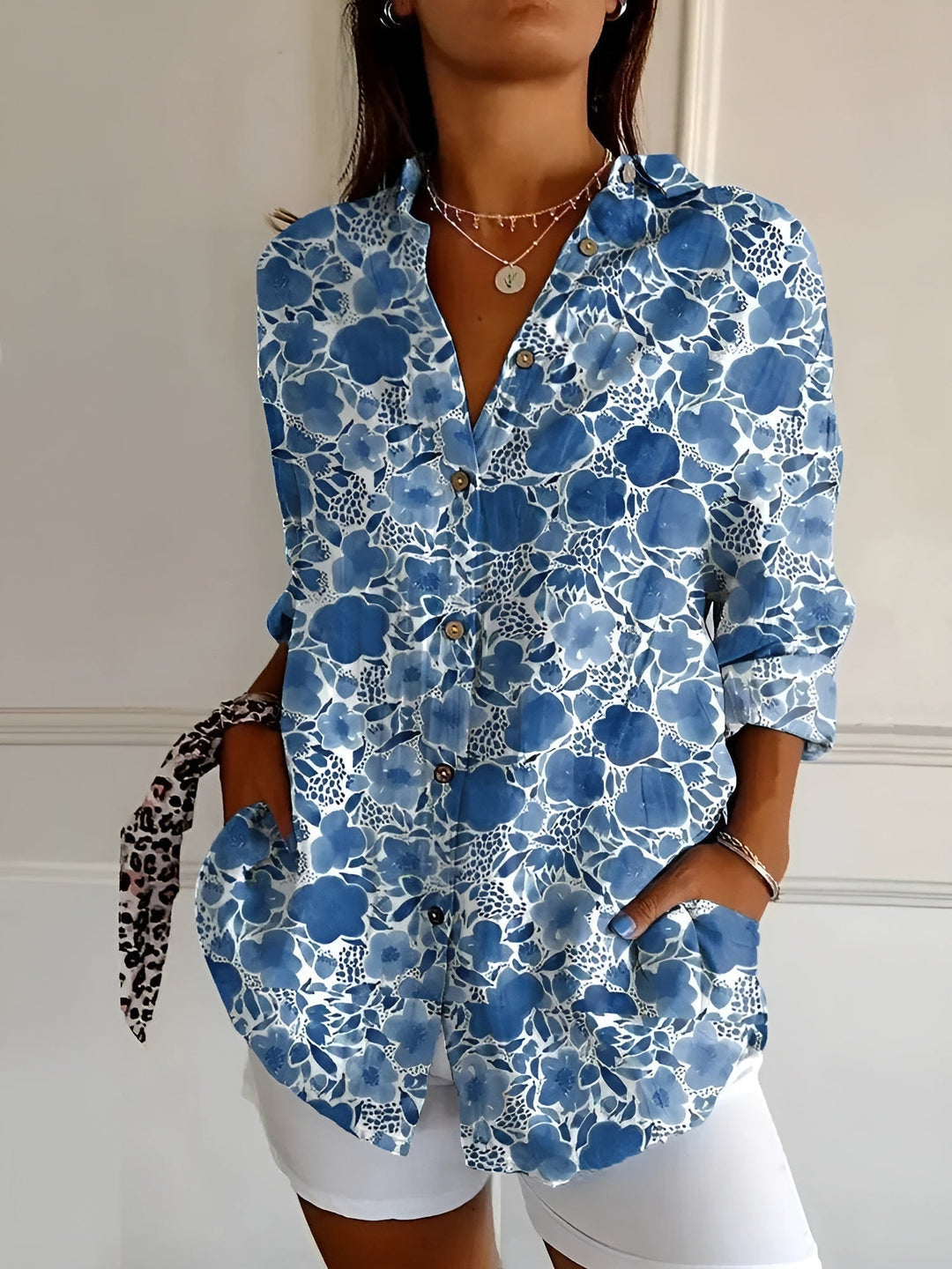 Blusa estampada de mujer