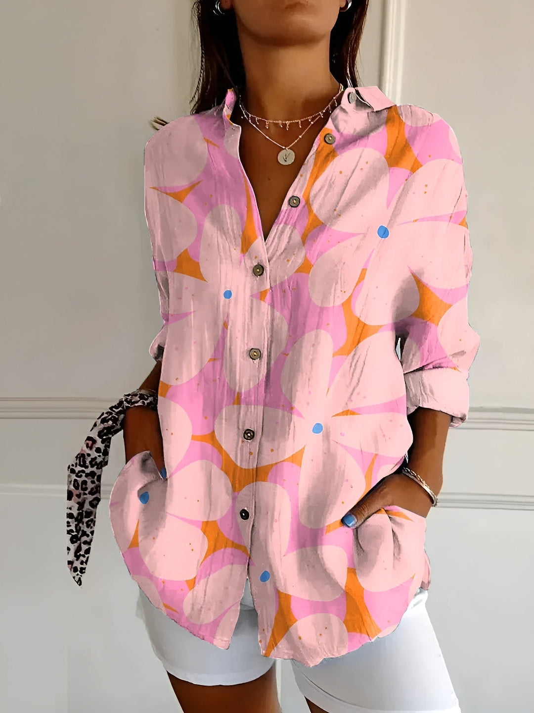 Blusa estampada de mujer